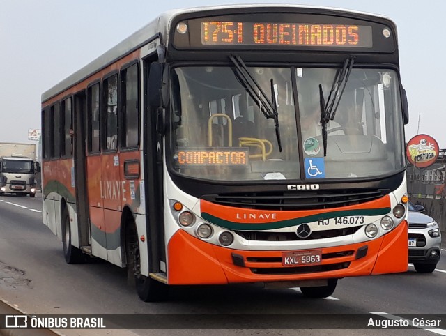 Linave Transportes RJ 146.073 na cidade de Nova Iguaçu, Rio de Janeiro, Brasil, por Augusto César. Número da foto: #10261922.