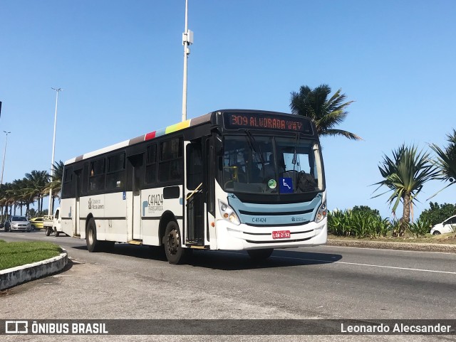 Real Auto Ônibus C41424 na cidade de Rio de Janeiro, Rio de Janeiro, Brasil, por Leonardo Alecsander. Número da foto: #10337005.