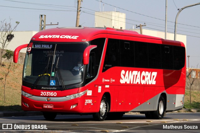 Viação Santa Cruz 203160 na cidade de Campinas, São Paulo, Brasil, por Matheus Souza. Número da foto: #10337305.