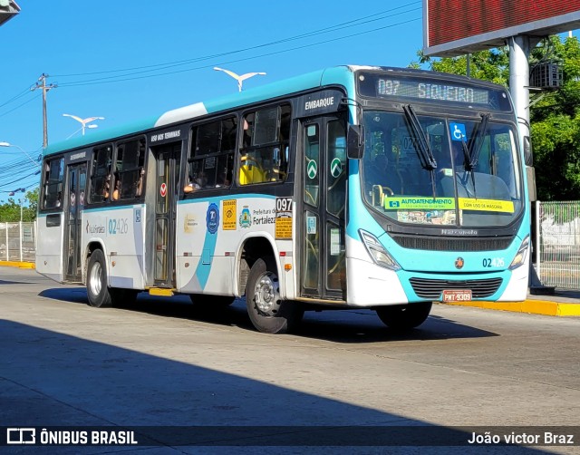 Viação Fortaleza 02426 na cidade de Fortaleza, Ceará, Brasil, por João victor Braz. Número da foto: #10337505.