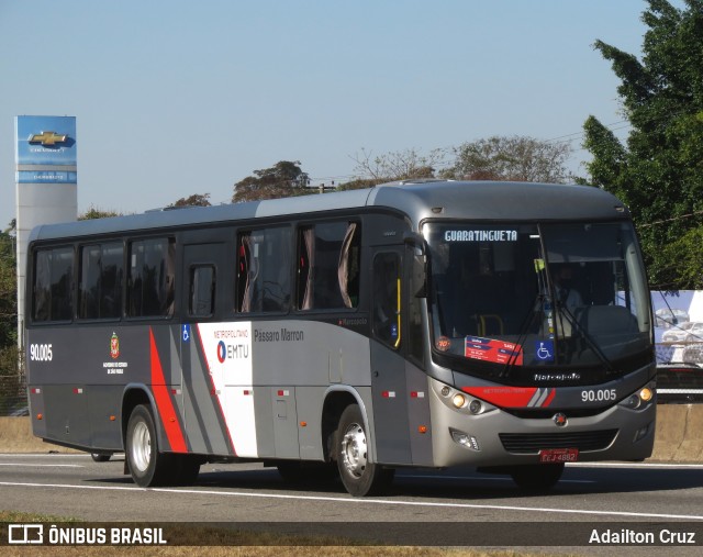 Empresa de Ônibus Pássaro Marron 90.005 na cidade de Guaratinguetá, São Paulo, Brasil, por Adailton Cruz. Número da foto: #10367072.