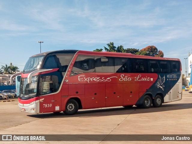 Expresso São Luiz 7810 na cidade de Goiânia, Goiás, Brasil, por Jonas Castro. Número da foto: #10366177.