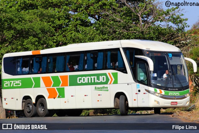 Empresa Gontijo de Transportes 21725 na cidade de Montes Claros, Minas Gerais, Brasil, por Filipe Lima. ID da foto: 10367804.