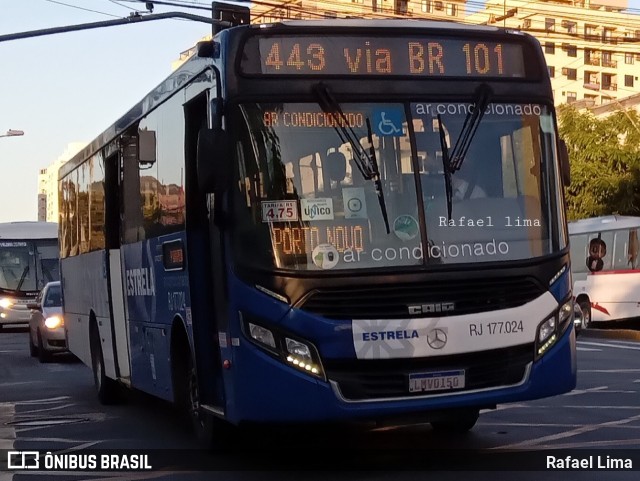 Viação Estrela RJ 177.024 na cidade de Niterói, Rio de Janeiro, Brasil, por Rafael Lima. Número da foto: #10367112.
