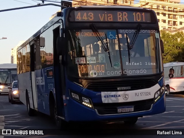 Viação Estrela RJ 177.024 na cidade de Niterói, Rio de Janeiro, Brasil, por Rafael Lima. ID da foto: 10367112.