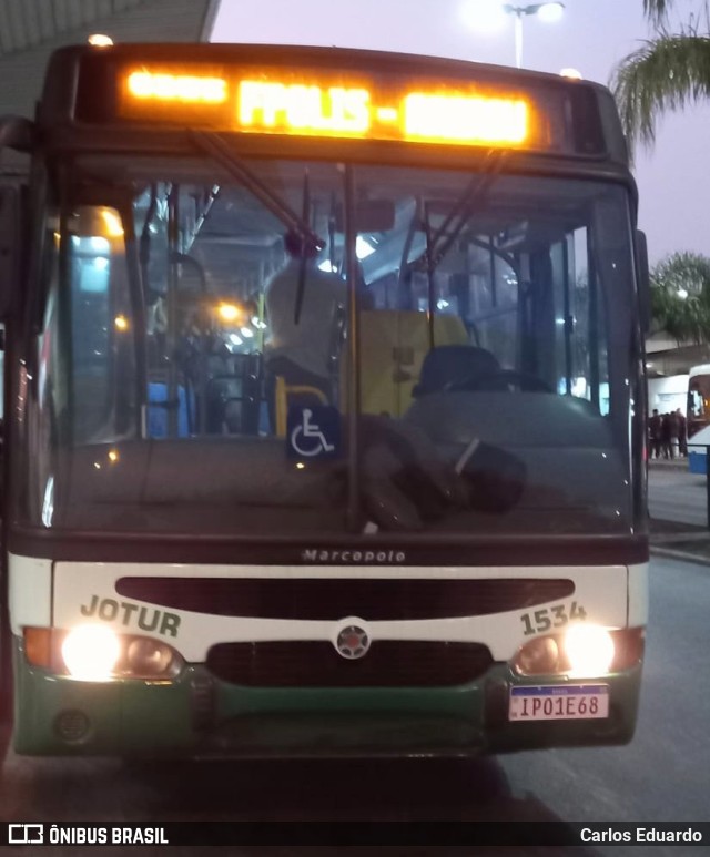 Jotur - Auto Ônibus e Turismo Josefense 1534 na cidade de Florianópolis, Santa Catarina, Brasil, por Carlos Eduardo. ID da foto: 10366958.