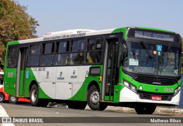 VB Transportes e Turismo 3316 na cidade de Campinas, São Paulo, Brasil, por Matheus Ribas. Número da foto: #10367089.