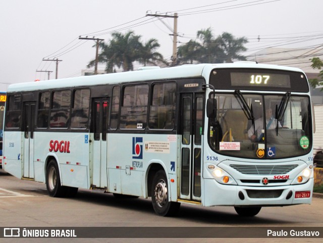 SOGIL - Sociedade de Ônibus Gigante Ltda. 5136 na cidade de Porto Alegre, Rio Grande do Sul, Brasil, por Paulo Gustavo. Número da foto: #10366713.