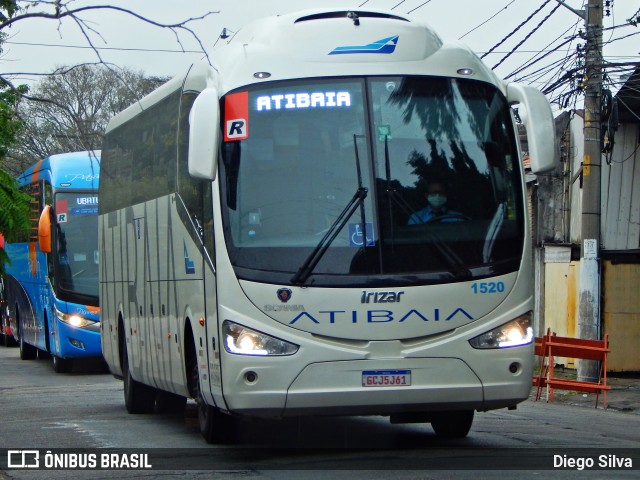 Viação Atibaia São Paulo 1520 na cidade de São Paulo, São Paulo, Brasil, por Diego Silva. ID da foto: 10366648.