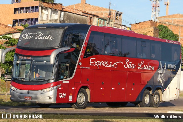 Expresso São Luiz 7820 na cidade de Aracaju, Sergipe, Brasil, por Weiller Alves. Número da foto: #10366710.