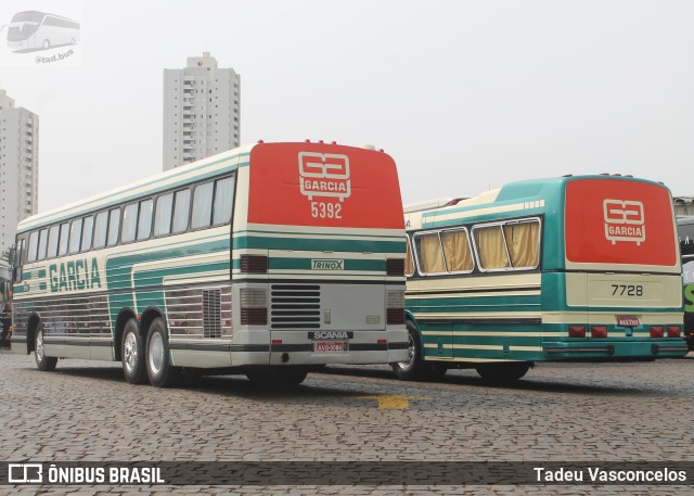 Viação Garcia 5392 na cidade de Londrina, Paraná, Brasil, por Tadeu Vasconcelos. ID da foto: 10366030.