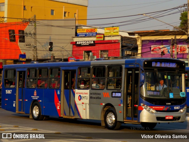 Viação Miracatiba 15.867 na cidade de São Paulo, São Paulo, Brasil, por Victor Oliveira Santos. Número da foto: #10365775.