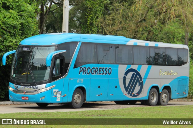 Auto Viação Progresso 6115 na cidade de Recife, Pernambuco, Brasil, por Weiller Alves. ID da foto: 10366760.