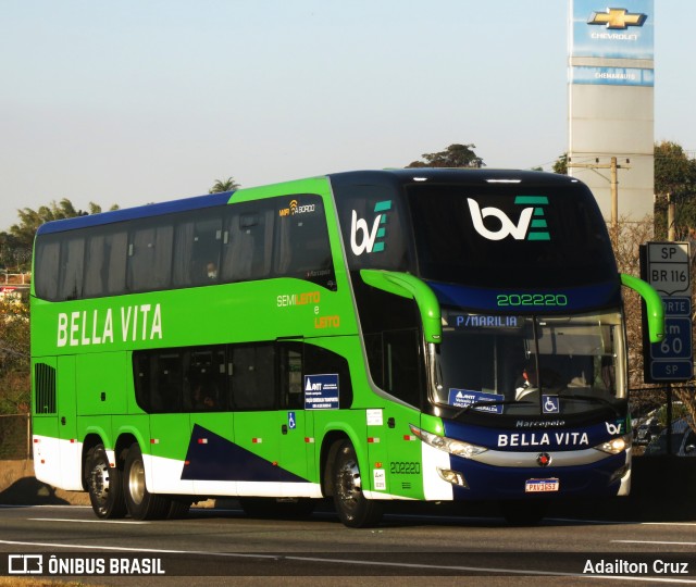 Bella Vita Transportes 202220 na cidade de Guaratinguetá, São Paulo, Brasil, por Adailton Cruz. ID da foto: 10367049.