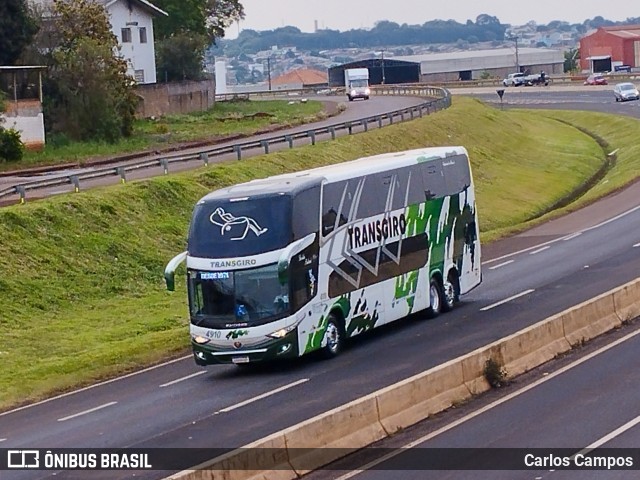Transgiro Turismo 4910 na cidade de Cascavel, Paraná, Brasil, por Carlos Campos. Número da foto: #10365888.
