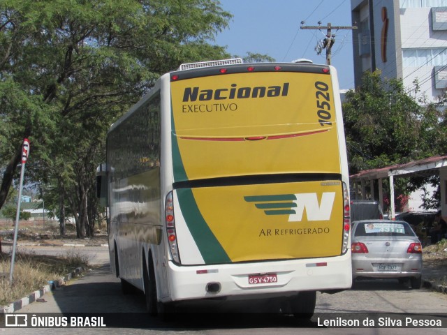 Viação Nacional 10520 na cidade de Caruaru, Pernambuco, Brasil, por Lenilson da Silva Pessoa. ID da foto: 10366029.