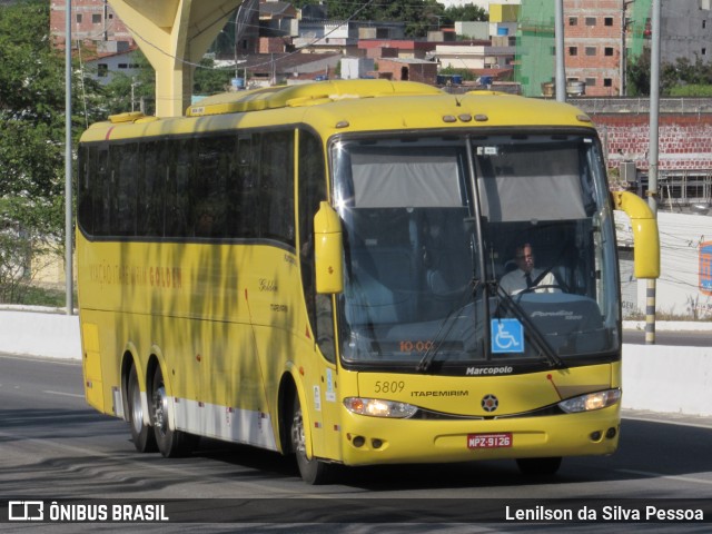 Viação Itapemirim 5809 na cidade de Caruaru, Pernambuco, Brasil, por Lenilson da Silva Pessoa. ID da foto: 10366283.