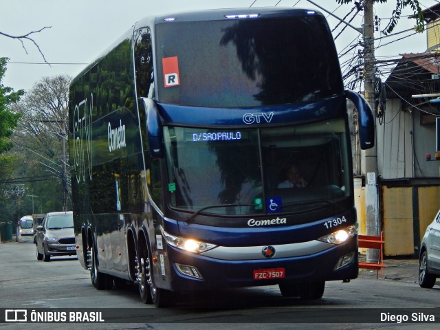 Viação Cometa 17304 na cidade de São Paulo, São Paulo, Brasil, por Diego Silva. ID da foto: 10366599.