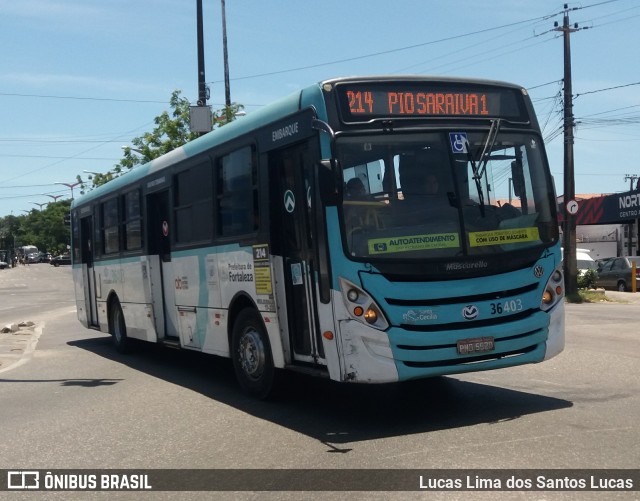 Viação Santa Cecília 36403 na cidade de Fortaleza, Ceará, Brasil, por Lucas Lima dos Santos Lucas. Número da foto: #10366061.