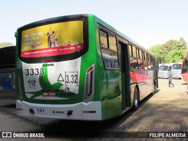 VB Transportes e Turismo 3333 na cidade de Campinas, São Paulo, Brasil, por FELIPE ALMEIDA. ID da foto: 10366247.