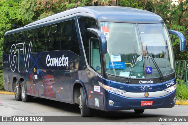 Viação Cometa 12100 na cidade de São Paulo, São Paulo, Brasil, por Weiller Alves. Número da foto: #10366647.