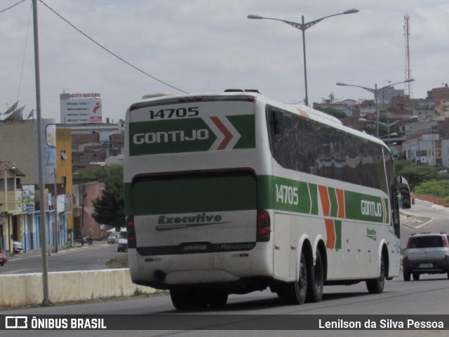 Empresa Gontijo de Transportes 14705 na cidade de Caruaru, Pernambuco, Brasil, por Lenilson da Silva Pessoa. ID da foto: 10366069.