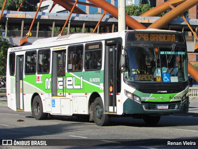 Transportes Mageli RJ 167.078 na cidade de Rio de Janeiro, Rio de Janeiro, Brasil, por Renan Vieira. Número da foto: #10369428.