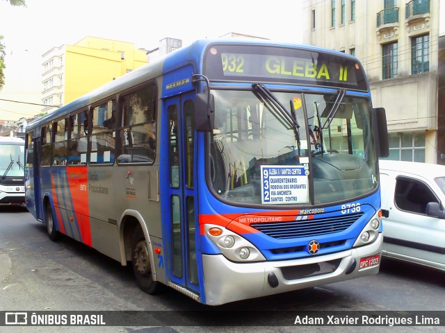Viação Piracicabana 8738 na cidade de Santos, São Paulo, Brasil, por Adam Xavier Rodrigues Lima. Número da foto: #10368449.