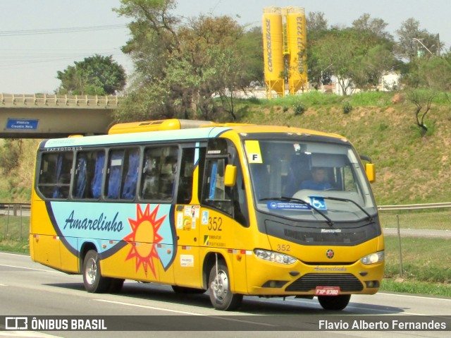 Expresso Amarelinho 352 na cidade de Araçariguama, São Paulo, Brasil, por Flavio Alberto Fernandes. ID da foto: 10369047.