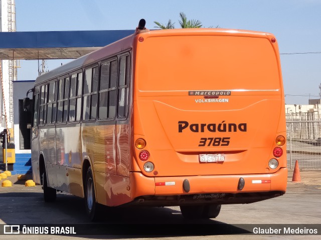 Viação Paraúna 3785 na cidade de Goiânia, Goiás, Brasil, por Glauber Medeiros. Número da foto: #10369539.