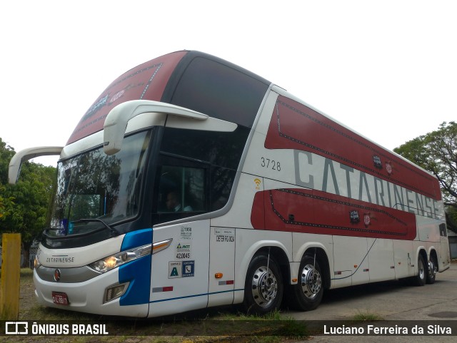 Auto Viação Catarinense 3728 na cidade de São Paulo, São Paulo, Brasil, por Luciano Ferreira da Silva. ID da foto: 10370334.