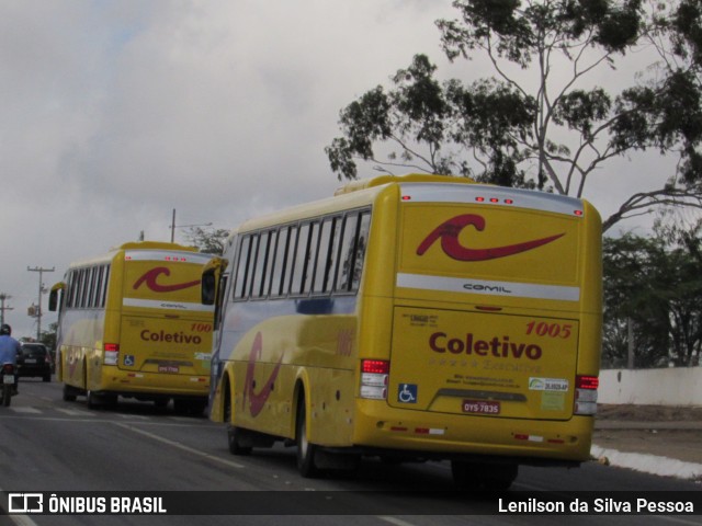 Coletivo Transportes 1005 na cidade de Caruaru, Pernambuco, Brasil, por Lenilson da Silva Pessoa. ID da foto: 10368812.