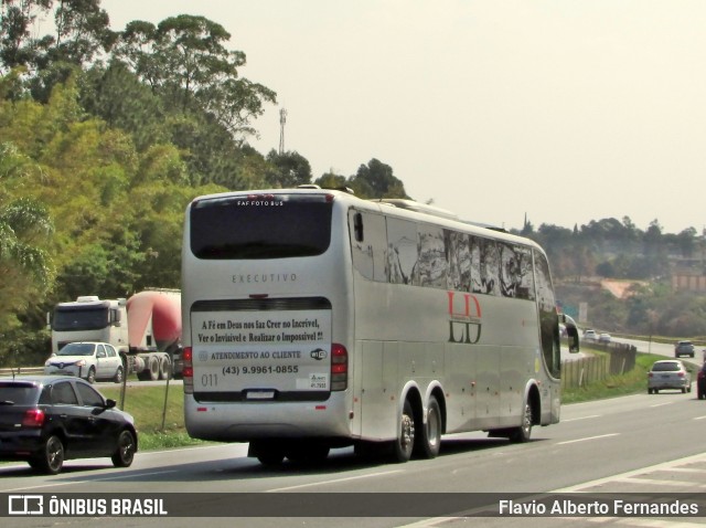 LD Transporte e Turismo XXX0000 na cidade de Araçariguama, São Paulo, Brasil, por Flavio Alberto Fernandes. Número da foto: #10368977.