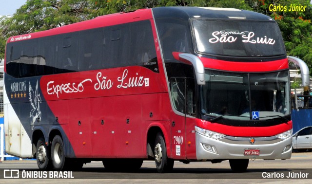 Expresso São Luiz 7900 na cidade de Goiânia, Goiás, Brasil, por Carlos Júnior. Número da foto: #10370195.