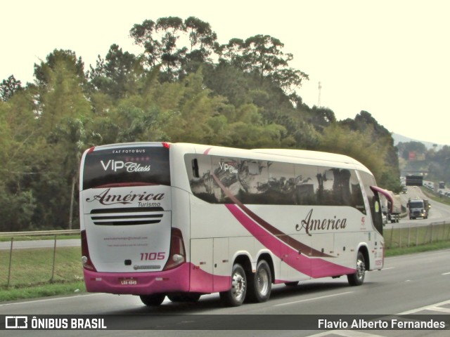 América Turismo 1105 na cidade de Araçariguama, São Paulo, Brasil, por Flavio Alberto Fernandes. ID da foto: 10369220.