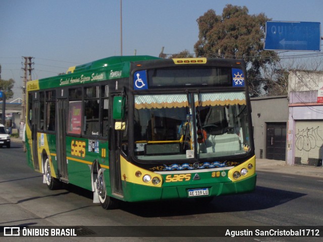 SAES - Sociedad Anonima Expreso Sudoeste 80 na cidade de Quilmes, Quilmes, Buenos Aires, Argentina, por Agustin SanCristobal1712. Número da foto: #10371048.