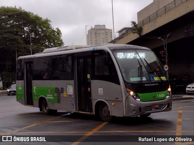 Transcooper > Norte Buss 1 6424 na cidade de São Paulo, São Paulo, Brasil, por Rafael Lopes de Oliveira. Número da foto: #10372264.
