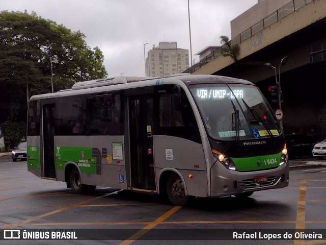 Transcooper > Norte Buss 1 6424 na cidade de São Paulo, São Paulo, Brasil, por Rafael Lopes de Oliveira. ID da foto: 10372264.