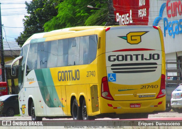 Empresa Gontijo de Transportes 21740 na cidade de Porto Seguro, Bahia, Brasil, por Eriques  Damasceno. ID da foto: 10374227.