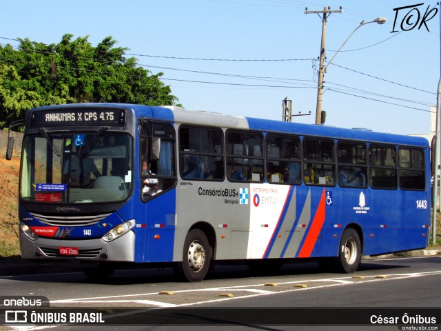 Expresso Metrópolis Transportes e Viagens 1443 na cidade de Campinas, São Paulo, Brasil, por César Ônibus. ID da foto: 10373570.