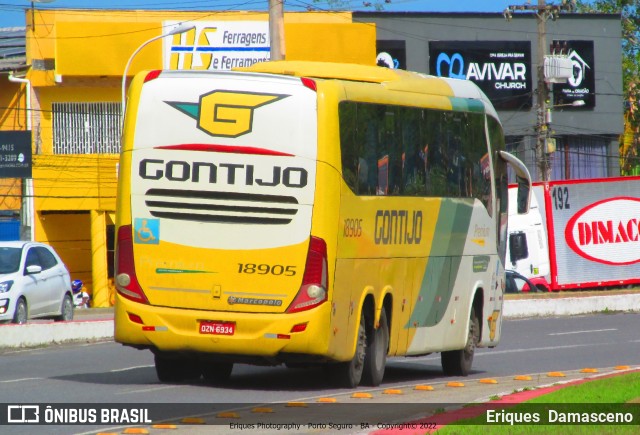 Empresa Gontijo de Transportes 18905 na cidade de Porto Seguro, Bahia, Brasil, por Eriques  Damasceno. ID da foto: 10374228.