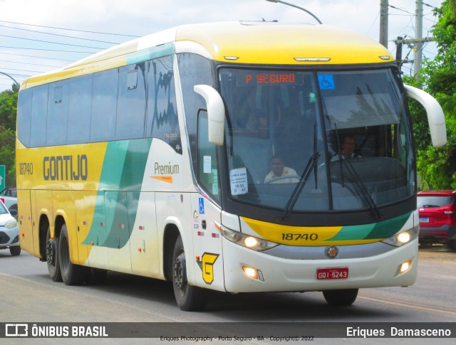 Empresa Gontijo de Transportes 18740 na cidade de Porto Seguro, Bahia, Brasil, por Eriques  Damasceno. ID da foto: 10374229.