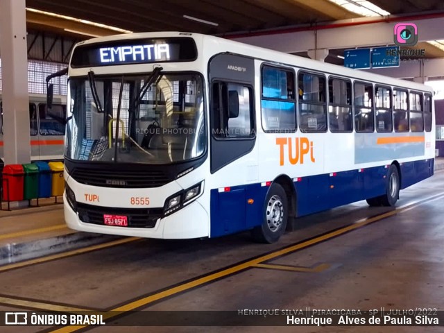 TUPi Transportes Urbanos Piracicaba 8555 na cidade de Piracicaba, São Paulo, Brasil, por Henrique Alves de Paula Silva. Número da foto: #10372017.