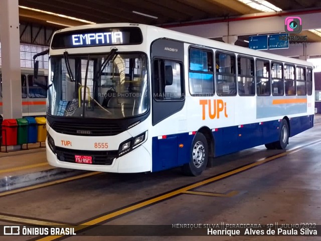 TUPi Transportes Urbanos Piracicaba 8555 na cidade de Piracicaba, São Paulo, Brasil, por Henrique Alves de Paula Silva. ID da foto: 10372017.