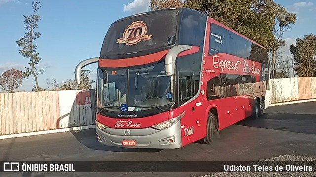 Expresso São Luiz 7660 na cidade de Brasília, Distrito Federal, Brasil, por Udiston Teles de Oliveira. Número da foto: #10371669.