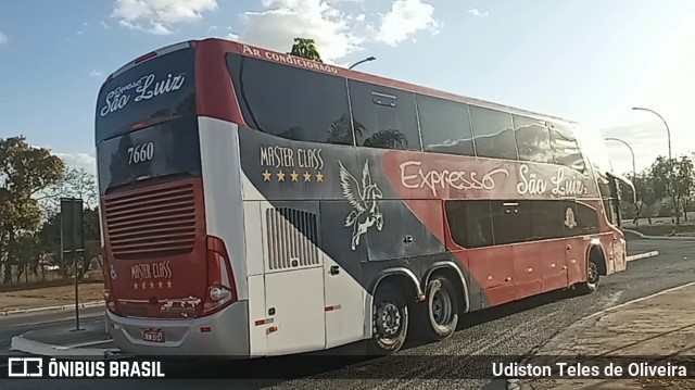 Expresso São Luiz 7660 na cidade de Brasília, Distrito Federal, Brasil, por Udiston Teles de Oliveira. Número da foto: #10371681.