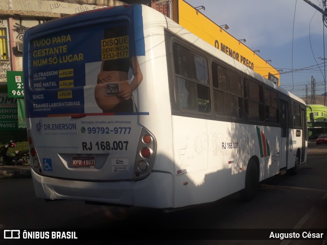 Transportes e Turismo Alto Minho RJ 168.007 na cidade de Nova Iguaçu, Rio de Janeiro, Brasil, por Augusto César. Número da foto: #10373687.