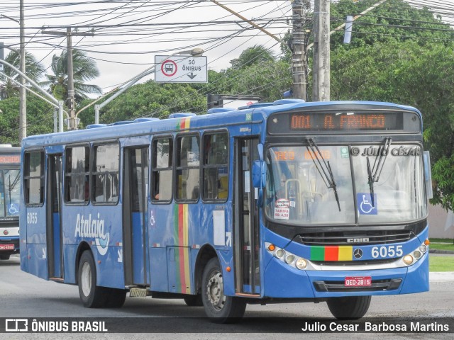 Viação Atalaia Transportes 6055 na cidade de Aracaju, Sergipe, Brasil, por Julio Cesar  Barbosa Martins. ID da foto: 10371476.