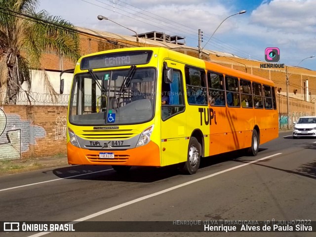 TUPi Transportes Urbanos Piracicaba 8417 na cidade de Piracicaba, São Paulo, Brasil, por Henrique Alves de Paula Silva. Número da foto: #10372019.