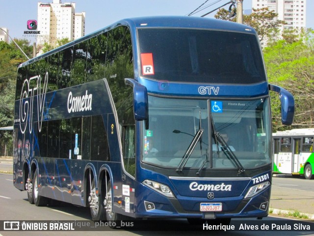 Viação Cometa 721301 na cidade de Campinas, São Paulo, Brasil, por Henrique Alves de Paula Silva. ID da foto: 10372015.